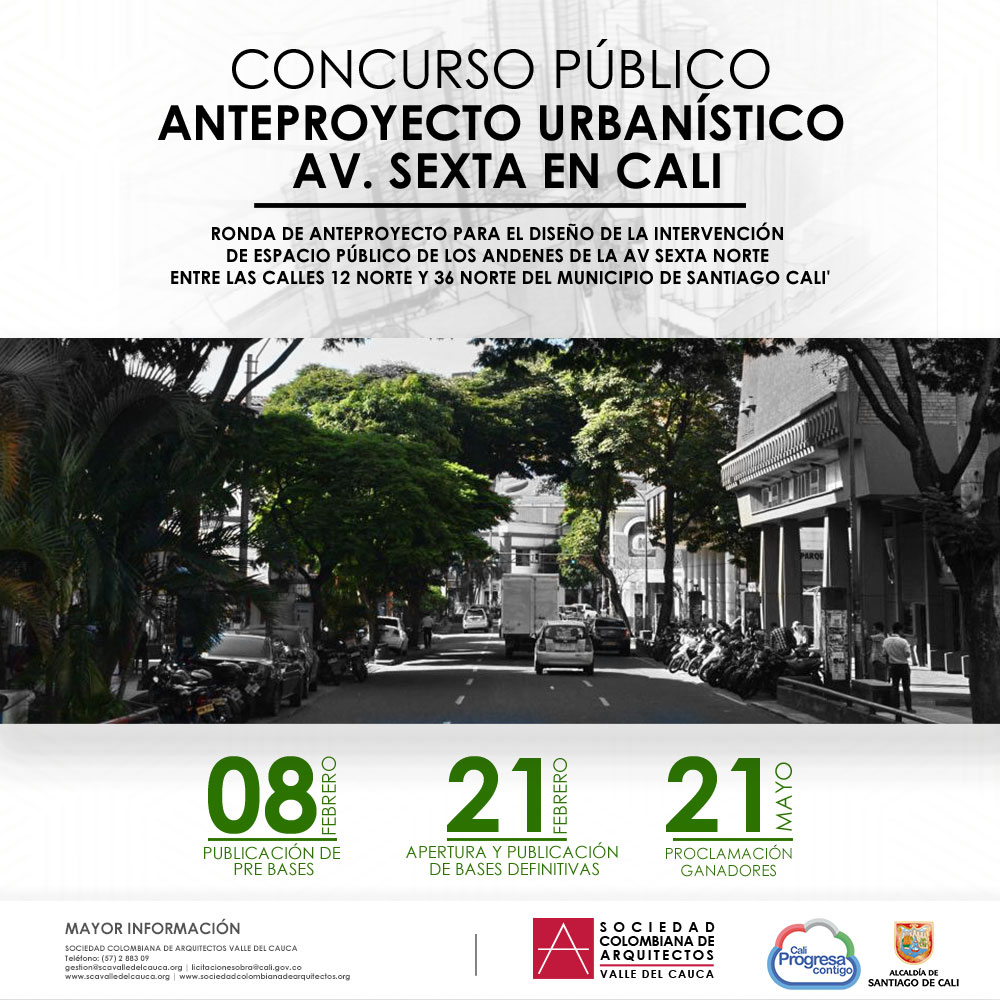 Concurso Público – Anteproyecto Urbanístico Av. Sexta (Bases Definitivas)